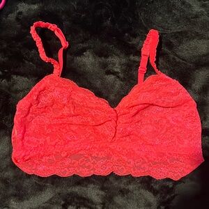 PINK Neon Pink Lace Bralette- Size M